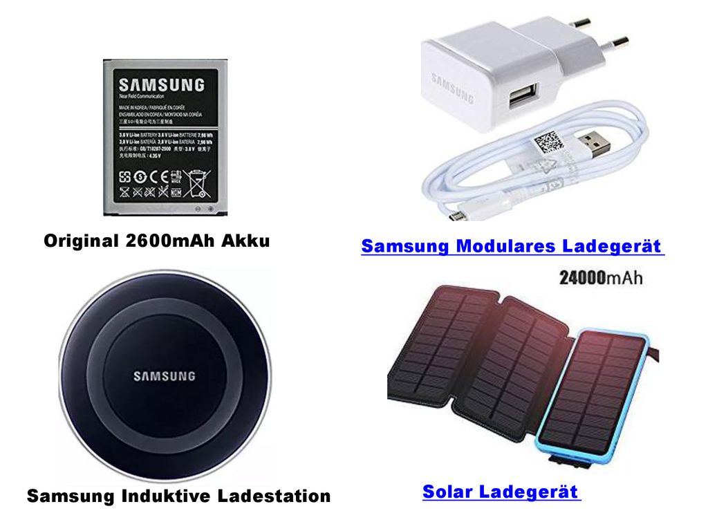 Original 2600mAh Akku Samsung Modulares Ladegerät Samsung Induktive Ladestation Solar Ladegerät