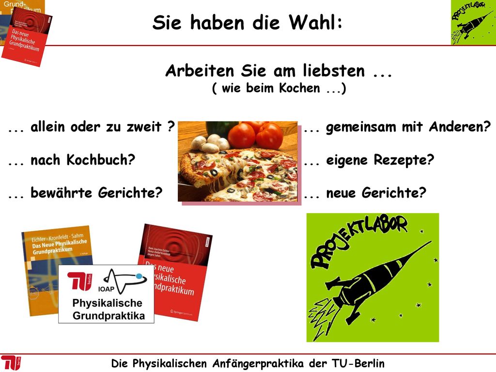 Arbeiten Sie am liebsten ... ( wie beim Kochen ...)