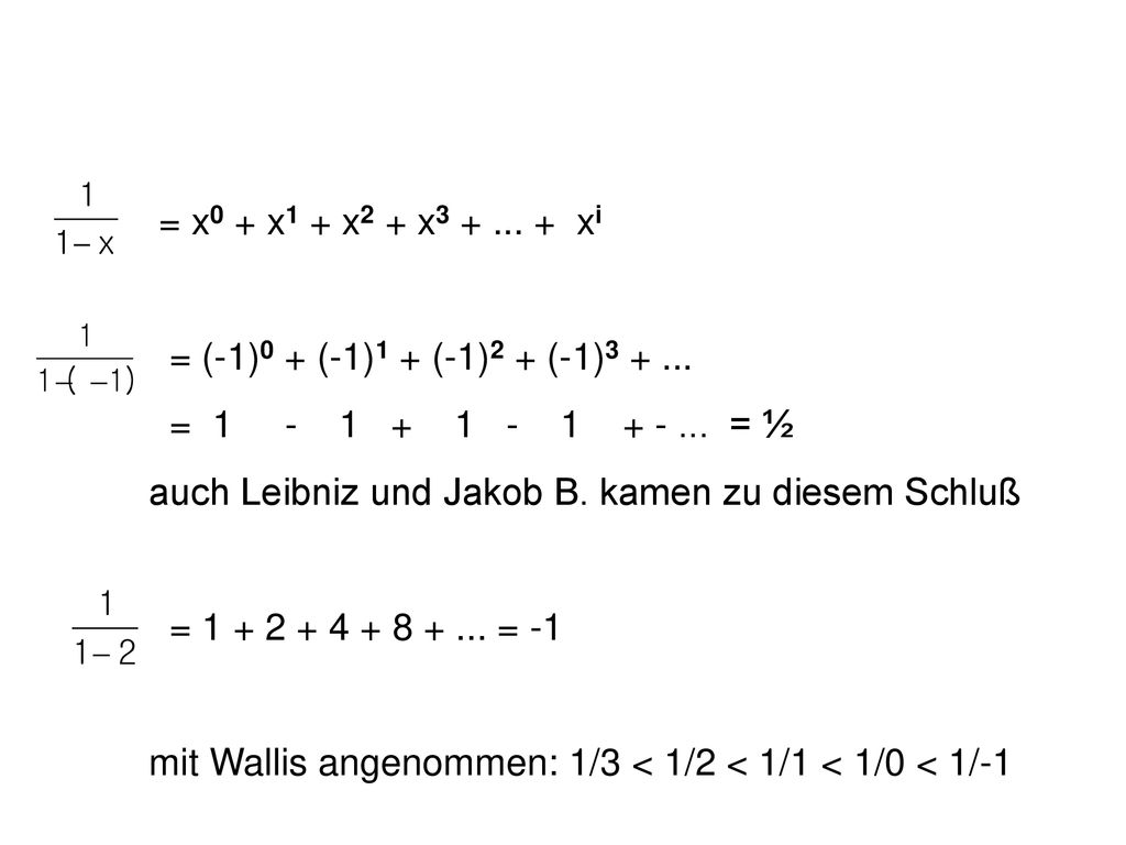 = x0 + x1 + x2 + x xi = (-1)0 + (-1)1 + (-1)2 + (-1) = = ½.