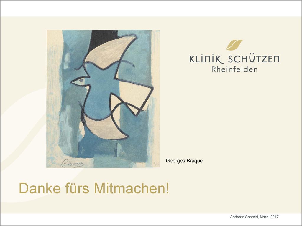 Georges Braque Danke fürs Mitmachen! Andreas Schmid, März 2017