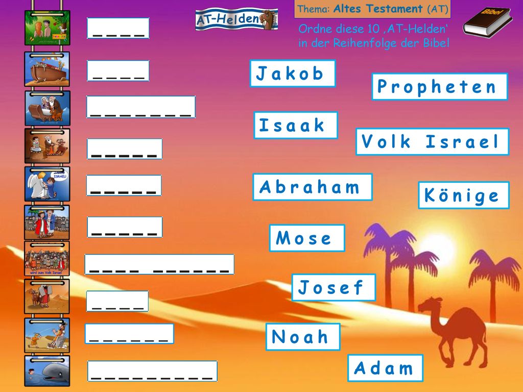 Jakob Propheten Isaak Volk Israel Abraham Könige Mose Josef Noah Adam