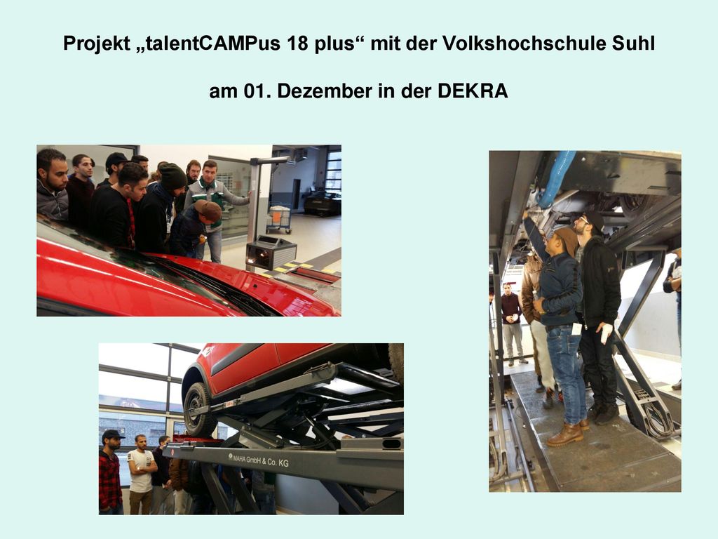 Projekt „talentCAMPus 18 plus mit der Volkshochschule Suhl am 01