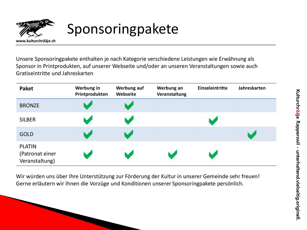 a a a a a a a a a a a a Sponsoringpakete Paket