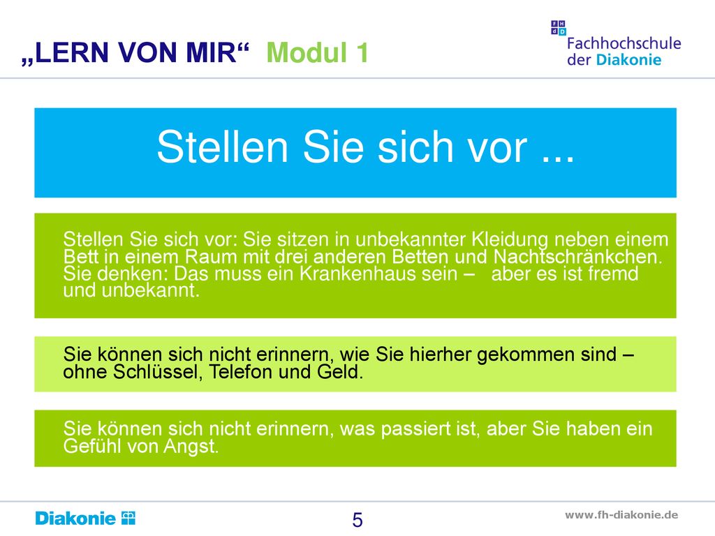 „LERN VON MIR Modul 1 Stellen Sie sich vor ...