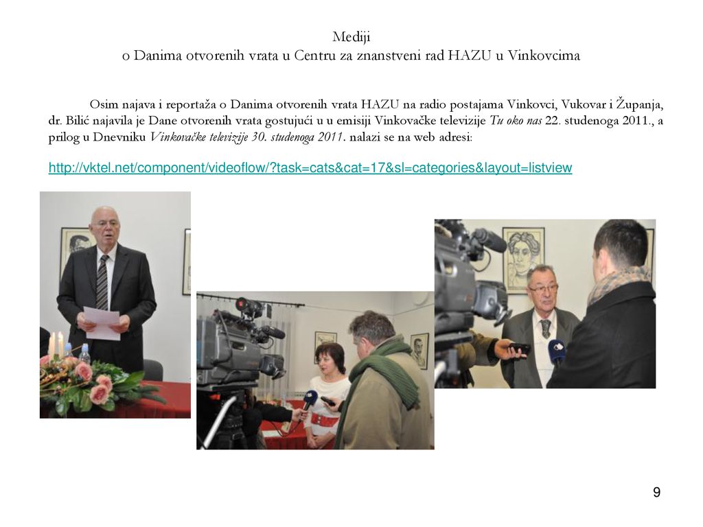 Mediji o Danima otvorenih vrata u Centru za znanstveni rad HAZU u Vinkovcima
