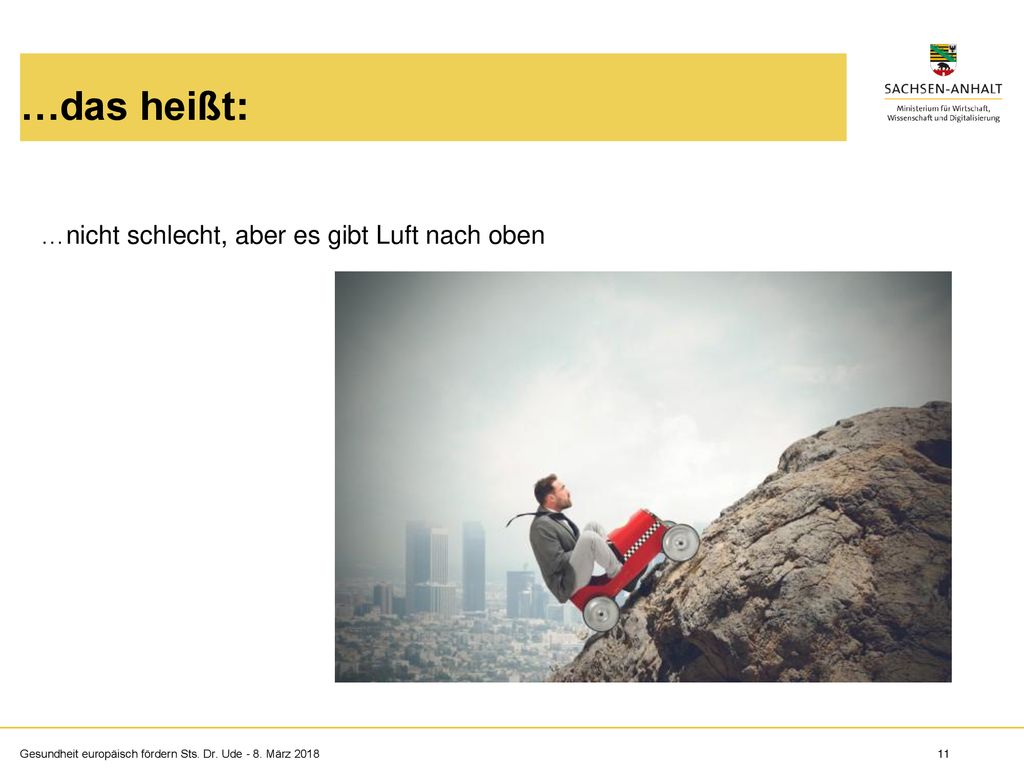 …das heißt: …nicht schlecht, aber es gibt Luft nach oben