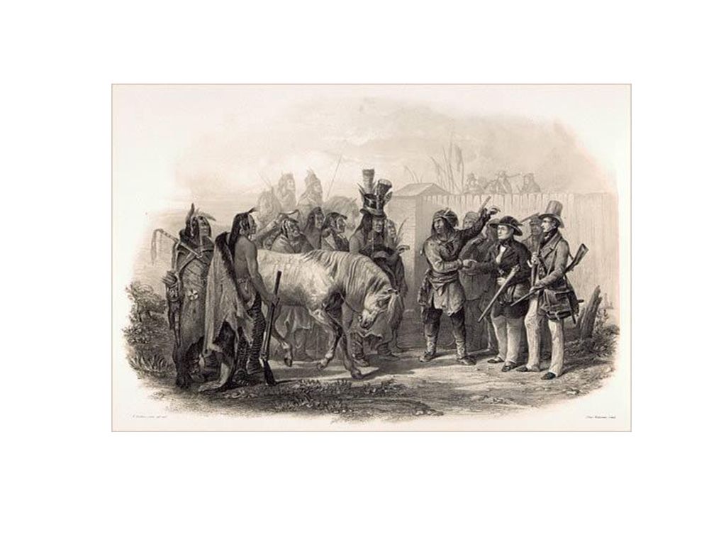 Aus der Schlossbibliothek Baden-Baden: Maximilian Prinz zu Wied und Neuwied: Reise in das innere Nord-America in den Jahren 1832 bis 1834, Koblenz : Zusammenkunft der Reisenden mit Monnittari-Indianern.
