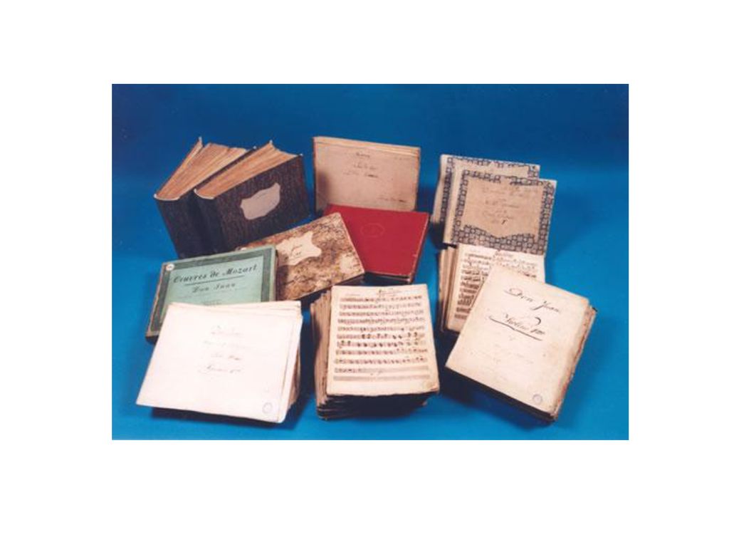 Donaueschinger Musikaliensammlung: Verschiedene Abschriften, Partitur und Stimmen, Klavierauszüge von Wolfgang Amadeus Mozarts „Don Giovanni