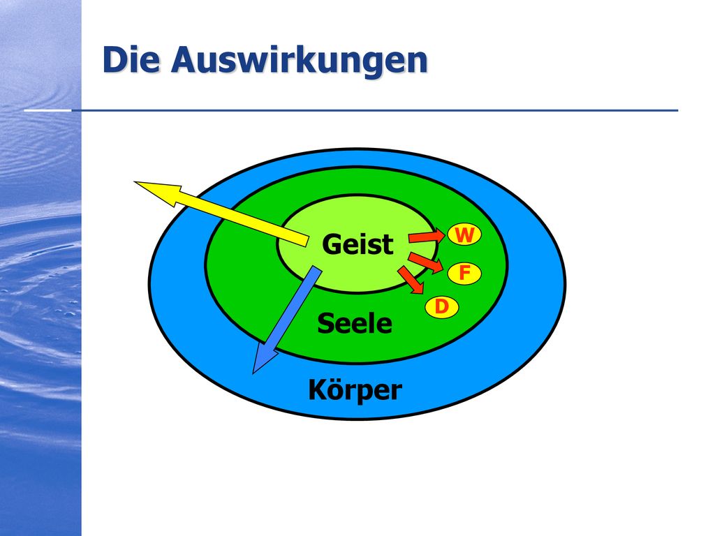 Die Auswirkungen Geist Seele Körper W W F F D D W F D