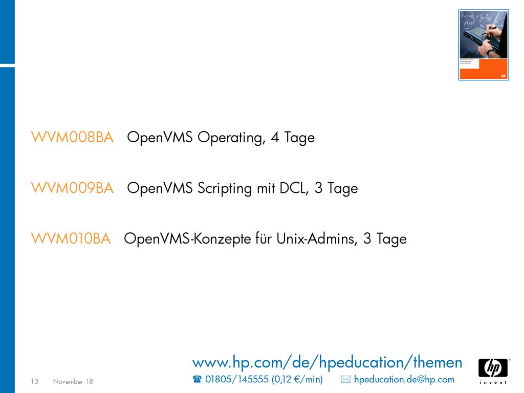WVM008BA OpenVMS Operating, 4 Tage