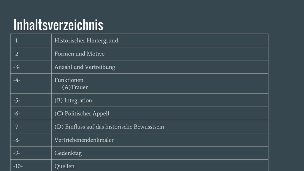 Inhaltsverzeichnis -1- Historischer Hintergrund -2- Formen und Motive