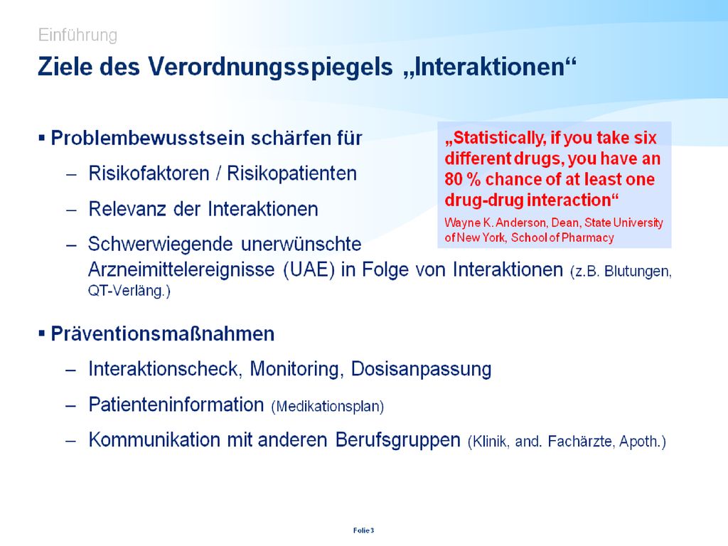 Häufig führt erst das Zusammentreffen versch. Risikofaktoren zu UAE (zu Risikofaktoren s. Folie 9)