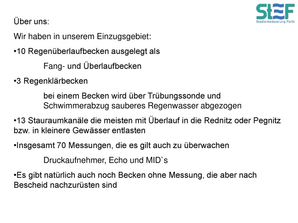 Über uns StEF Über uns: Wir haben in unserem Einzugsgebiet: