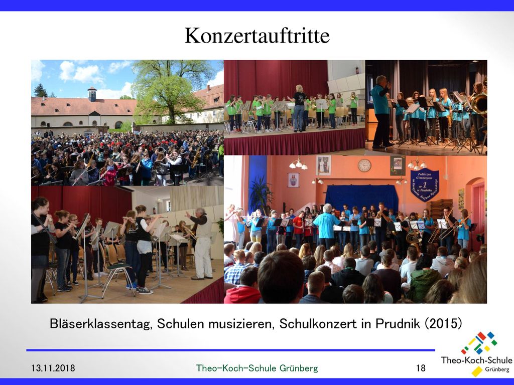 Konzertauftritte Bläserklassentag, Schulen musizieren, Schulkonzert in Prudnik (2015)
