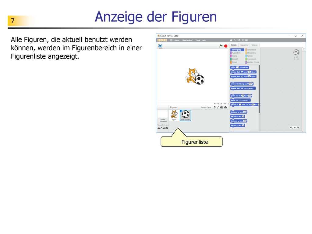 Anzeige der Figuren Alle Figuren, die aktuell benutzt werden können, werden im Figurenbereich in einer Figurenliste angezeigt.
