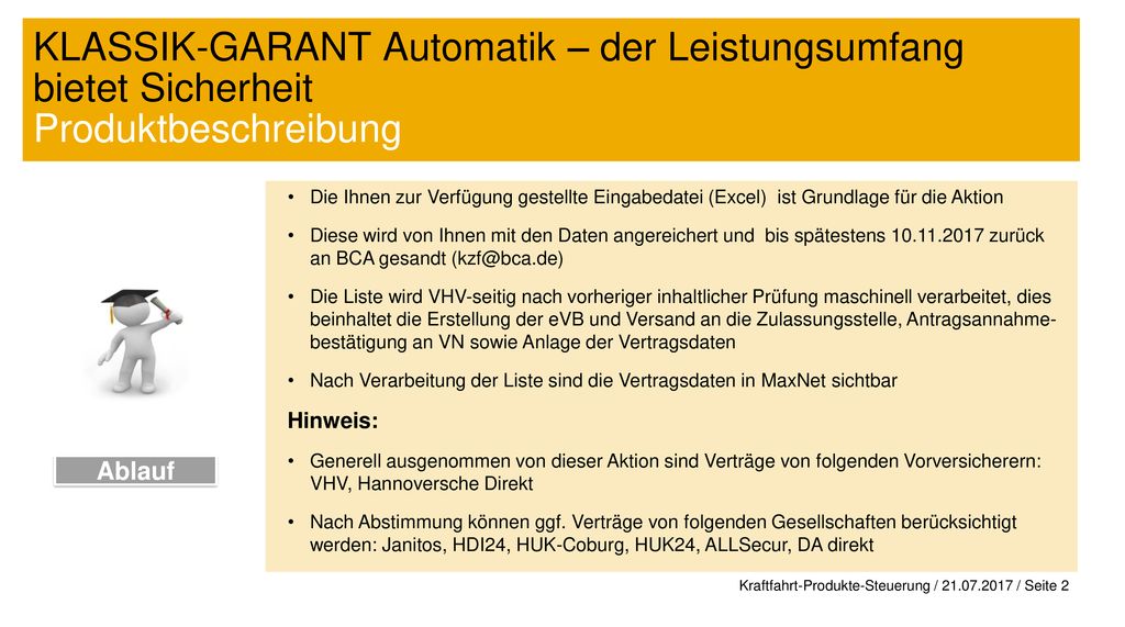 KLASSIK-GARANT Automatik – der Leistungsumfang bietet Sicherheit Produktbeschreibung