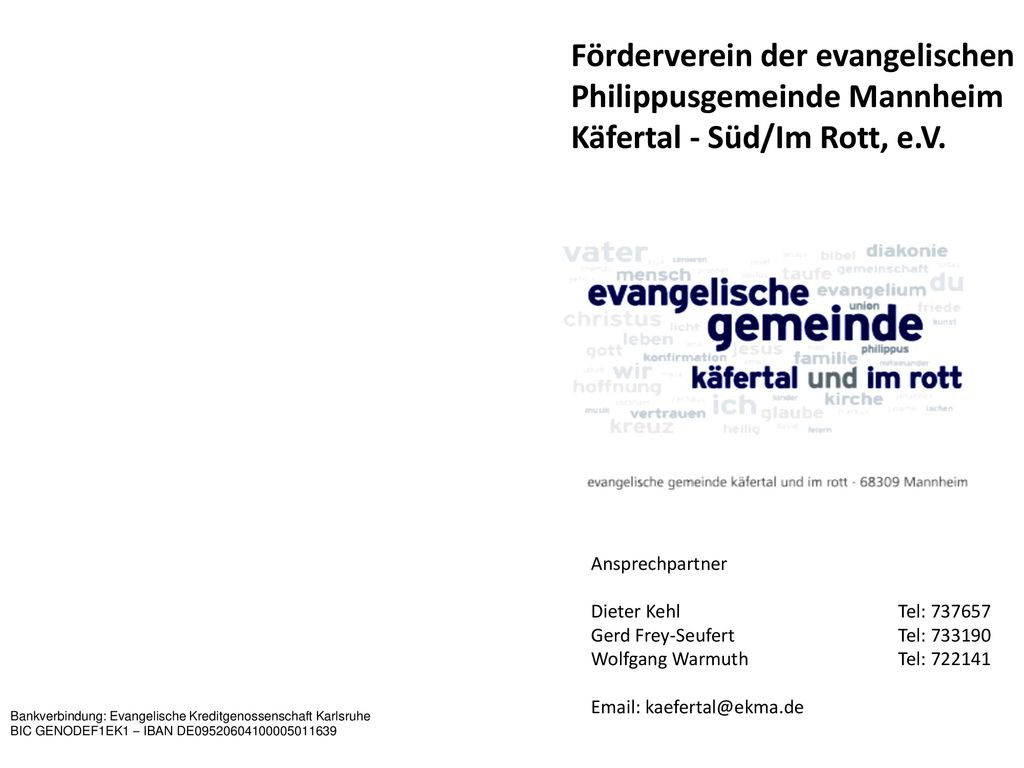 Förderverein der evangelischen Philippusgemeinde Mannheim Käfertal - Süd/Im Rott, e.V.