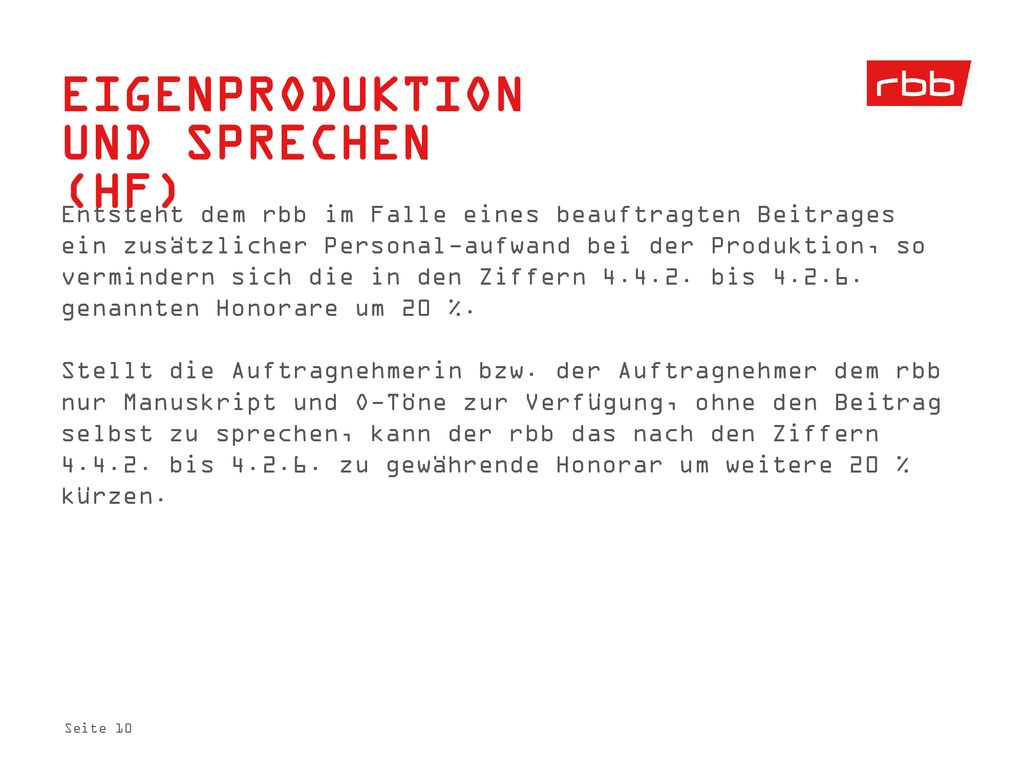Eigenproduktion und Sprechen (hf)
