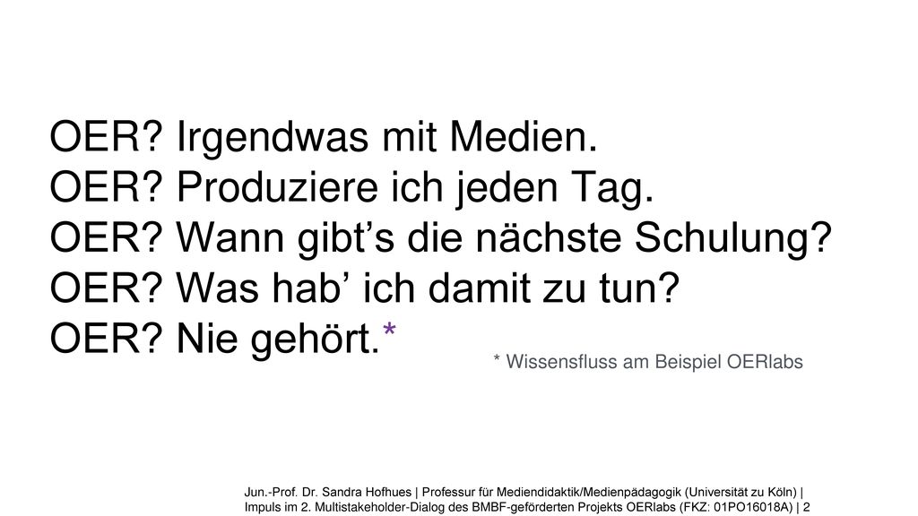 OER Irgendwas mit Medien. OER Produziere ich jeden Tag.