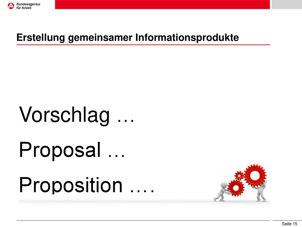 Erstellung gemeinsamer Informationsprodukte