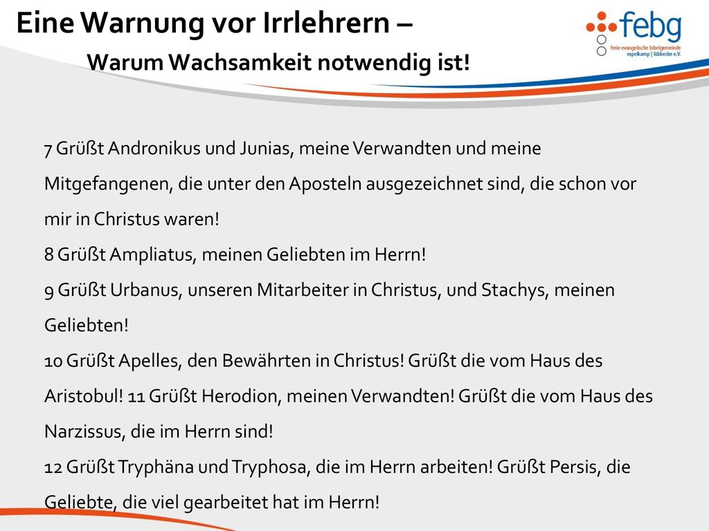 Eine Warnung vor Irrlehrern – Warum Wachsamkeit notwendig ist!