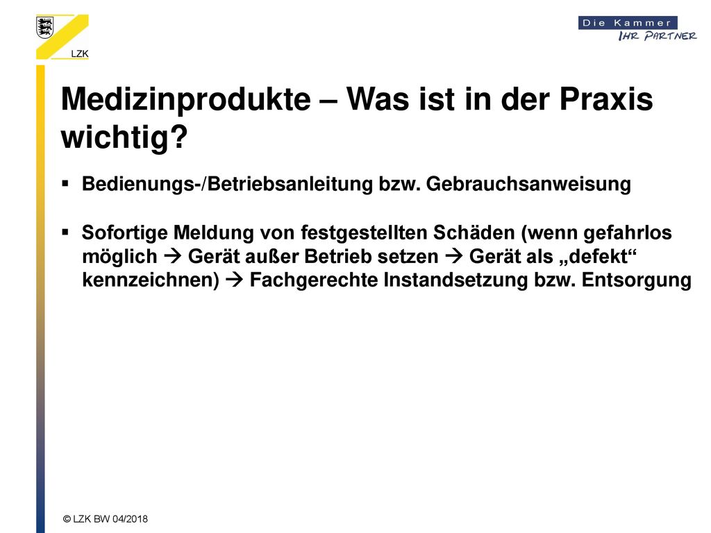Medizinprodukte – Was ist in der Praxis wichtig