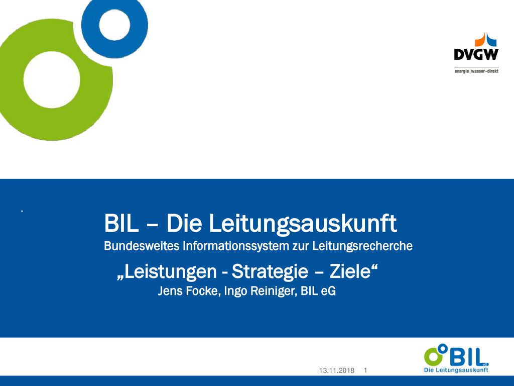 „Leistungen - Strategie – Ziele Jens Focke, Ingo Reiniger, BIL eG