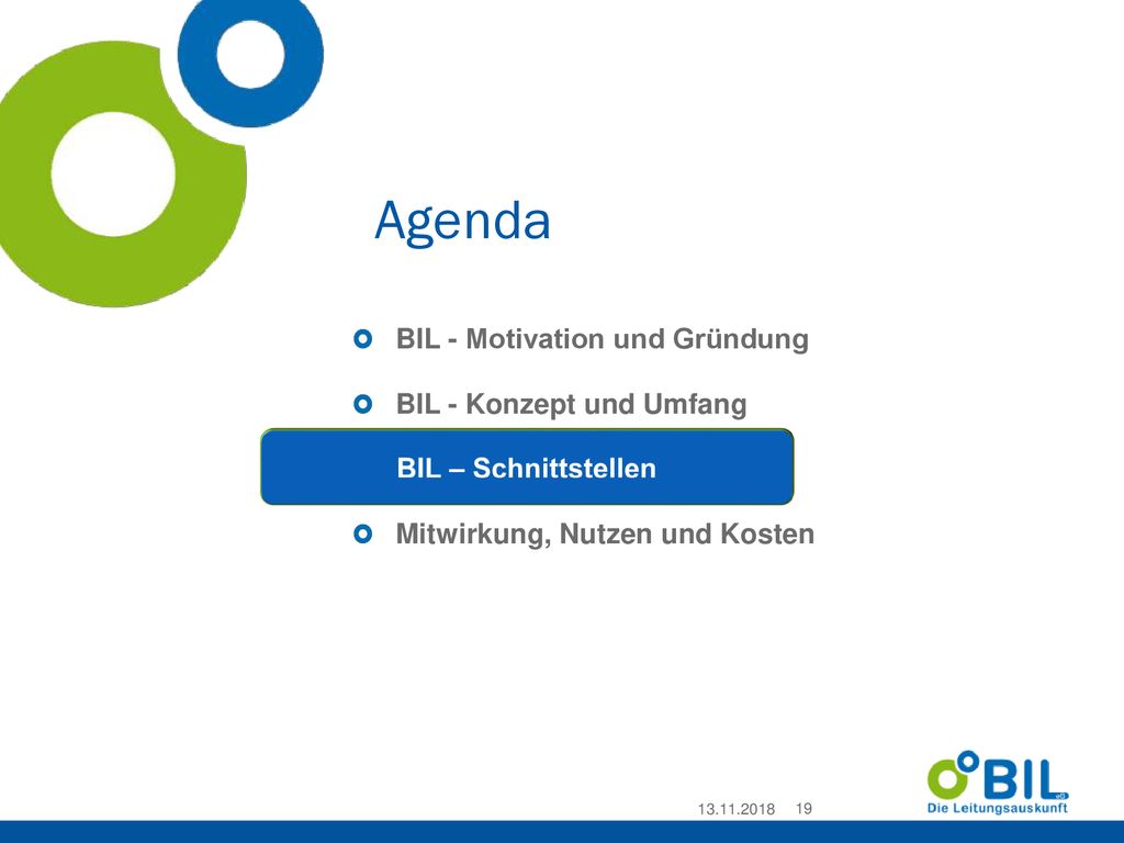 Agenda BIL - Motivation und Gründung BIL - Konzept und Umfang