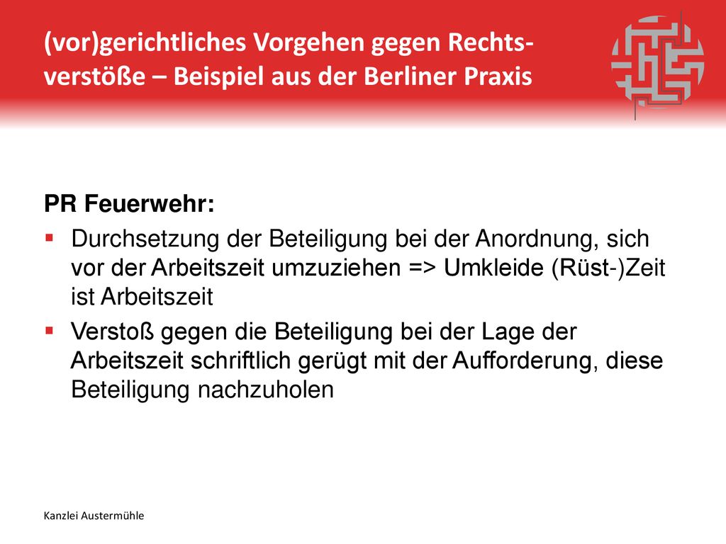 (vor)gerichtliches Vorgehen gegen Rechts-verstöße – Beispiel aus der Berliner Praxis