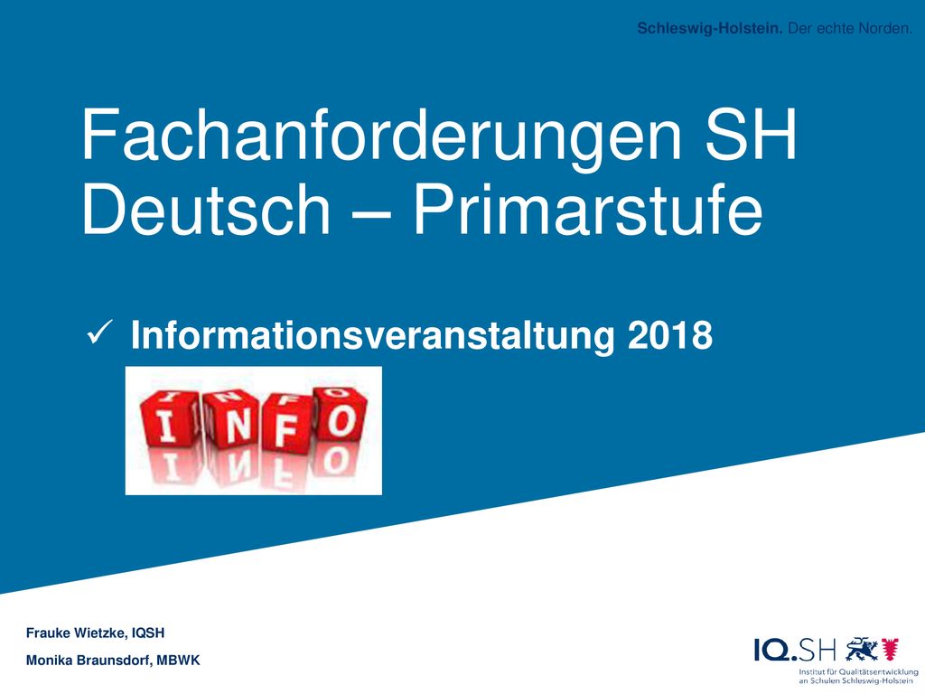 Fachanforderungen SH Deutsch – Primarstufe - Ppt Herunterladen