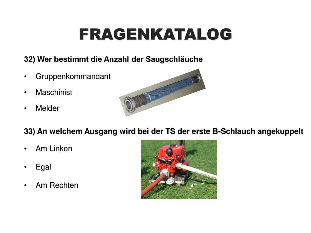 FRAGENKATALOG 32) Wer bestimmt die Anzahl der Saugschläuche