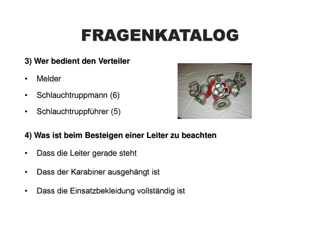 FRAGENKATALOG 3) Wer bedient den Verteiler Melder