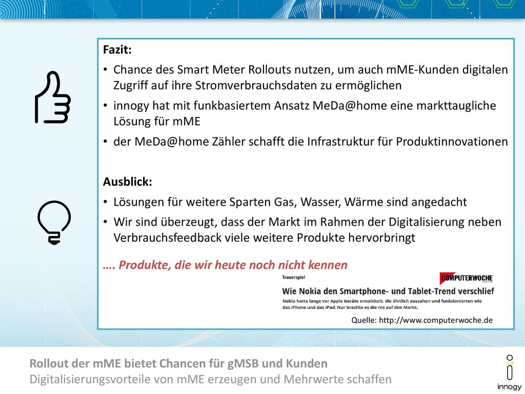 der Zähler schafft die Infrastruktur für Produktinnovationen