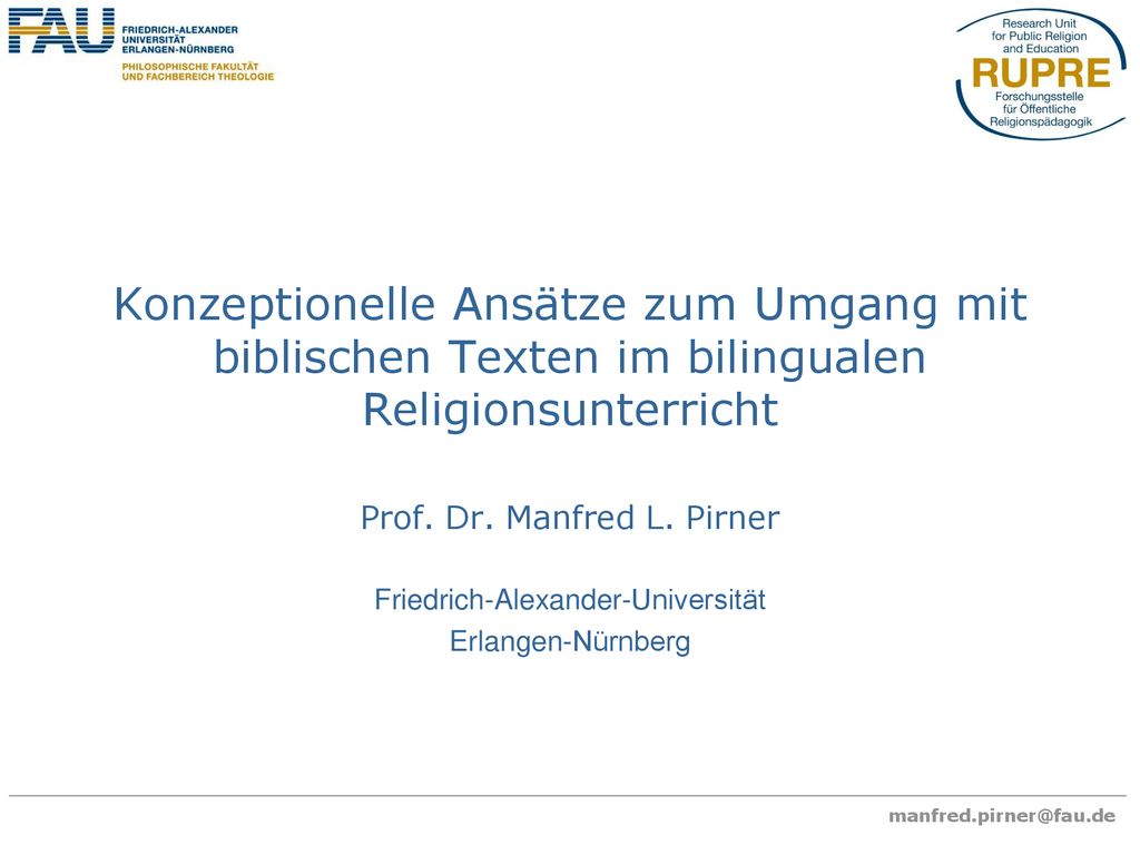 Konzeptionelle Ansätze zum Umgang mit biblischen Texten im bilingualen Religionsunterricht