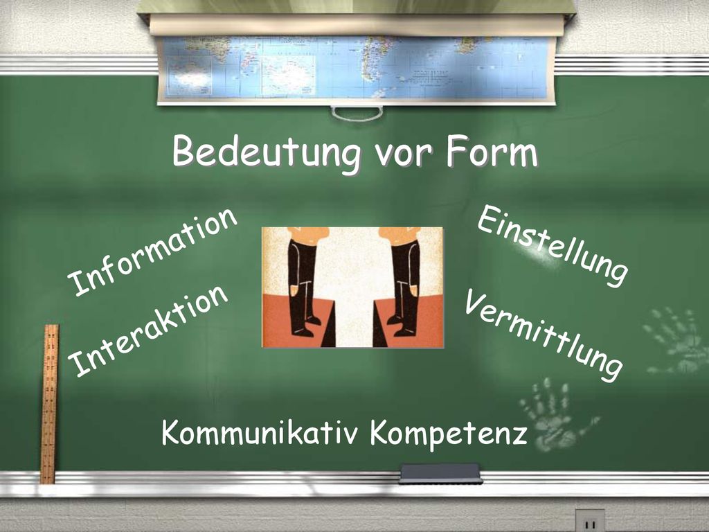 Bedeutung vor Form Information Einstellung Interaktion Vermittlung