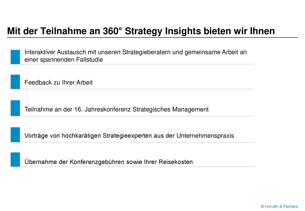 Mit der Teilnahme an 360° Strategy Insights bieten wir Ihnen