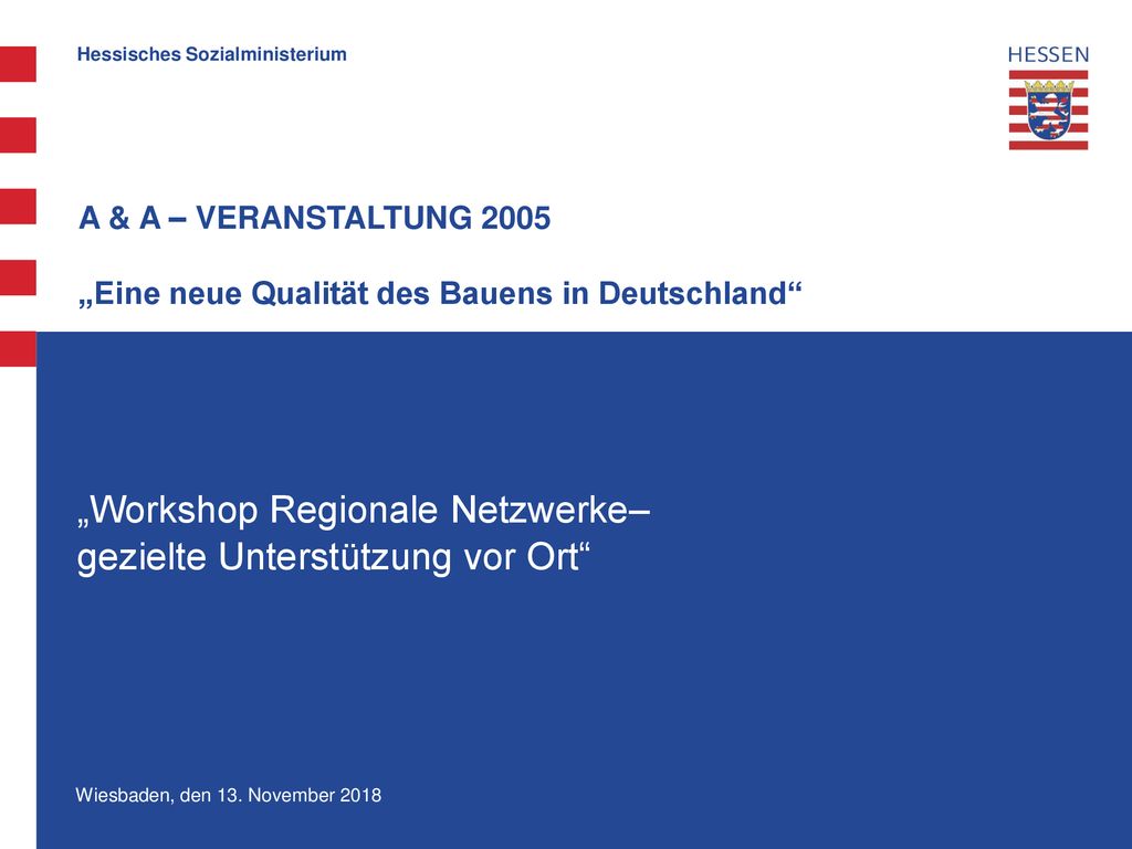 „Workshop Regionale Netzwerke– gezielte Unterstützung vor Ort