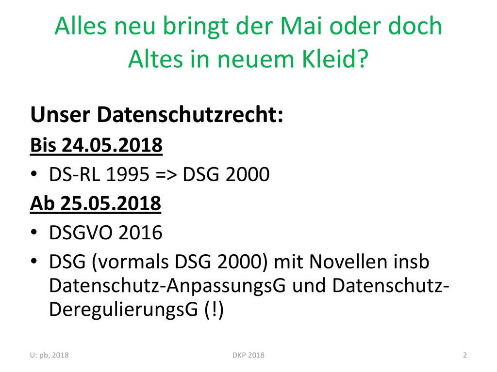 Alles neu bringt der Mai oder doch Altes in neuem Kleid