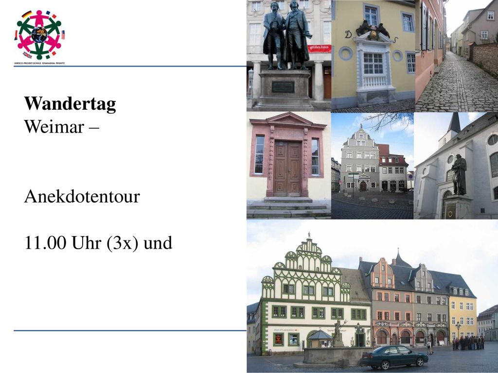Wandertag Weimar – Anekdotentour Uhr (3x) und