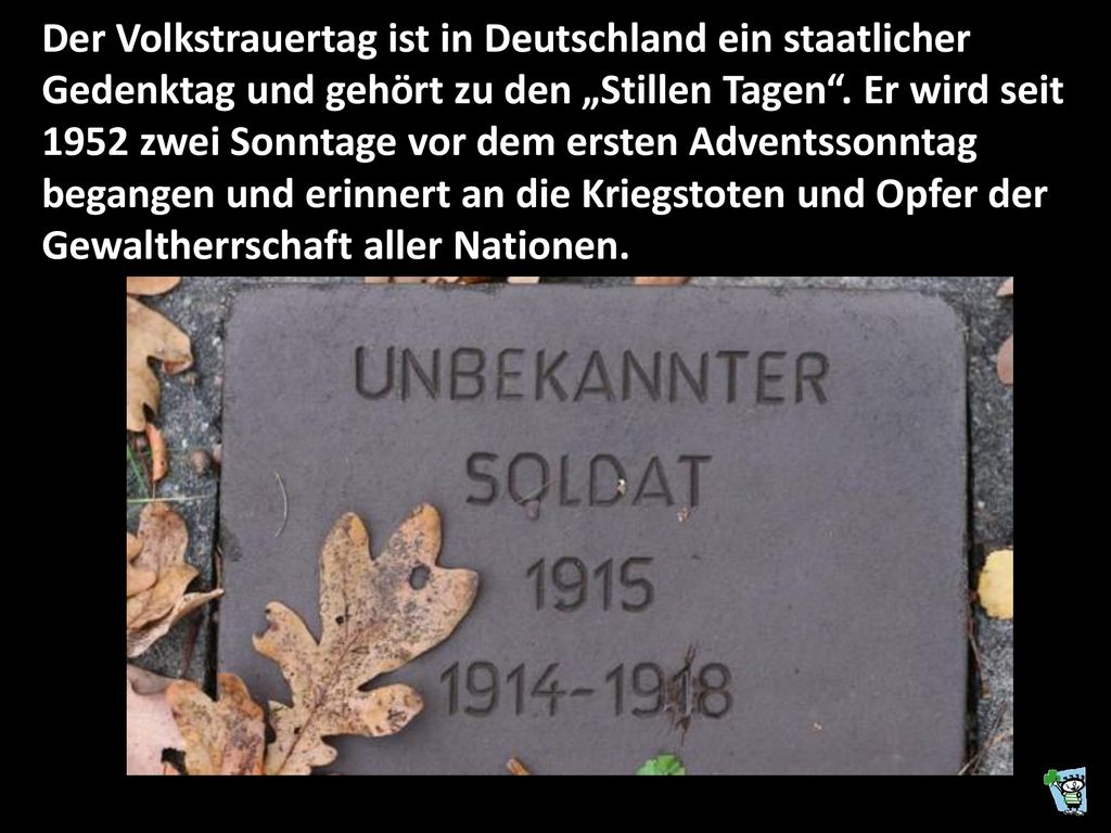 Am 17. November ist Volkstrauertag ppt herunterladen