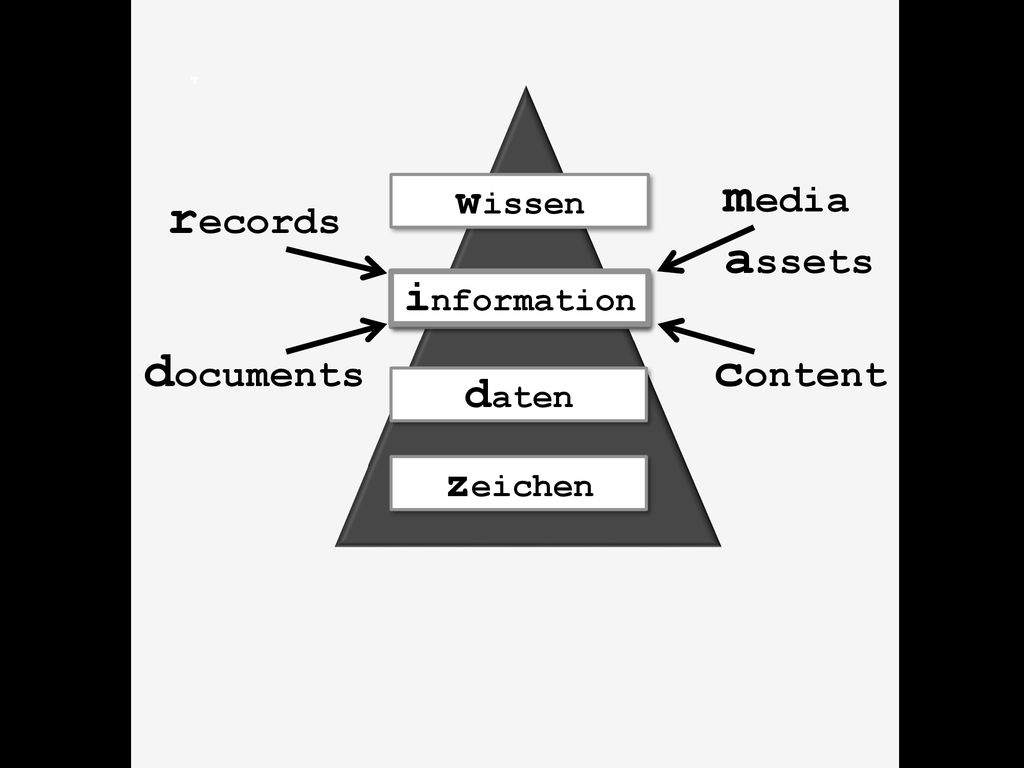 media assets records documents content wissen information information