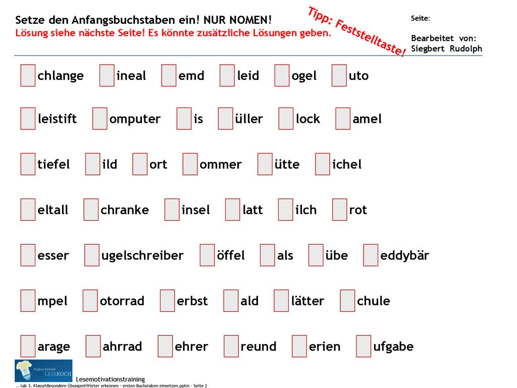 chlange ineal emd leid ogel uto leistift omputer is üller lock amel