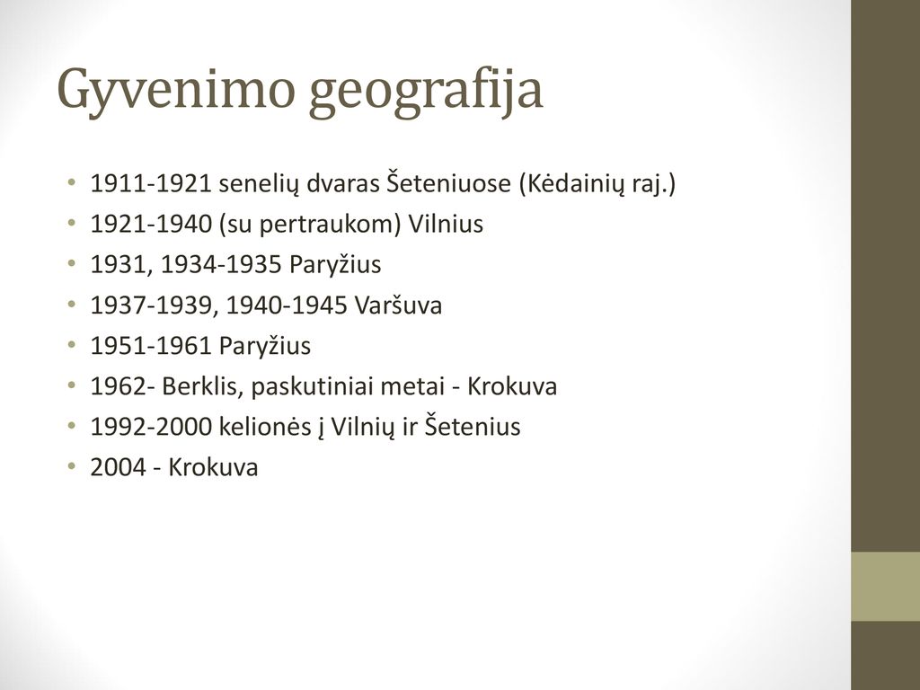 Gyvenimo geografija senelių dvaras Šeteniuose (Kėdainių raj.) (su pertraukom) Vilnius.