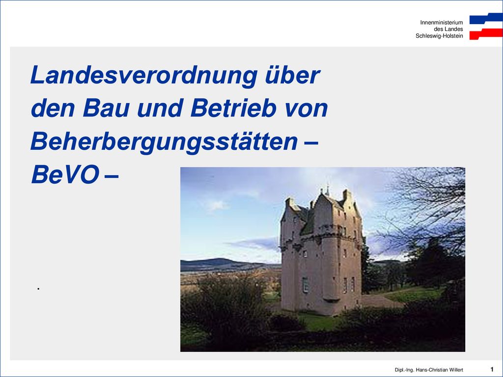 Landesverordnung über den Bau und Betrieb von Beherbergungsstätten – BeVO –