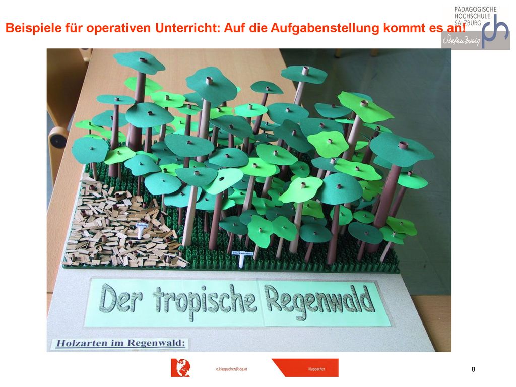 Beispiele für operativen Unterricht: Auf die Aufgabenstellung kommt es an!