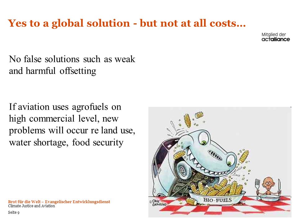 Yes to a global solution - but not at all costs…