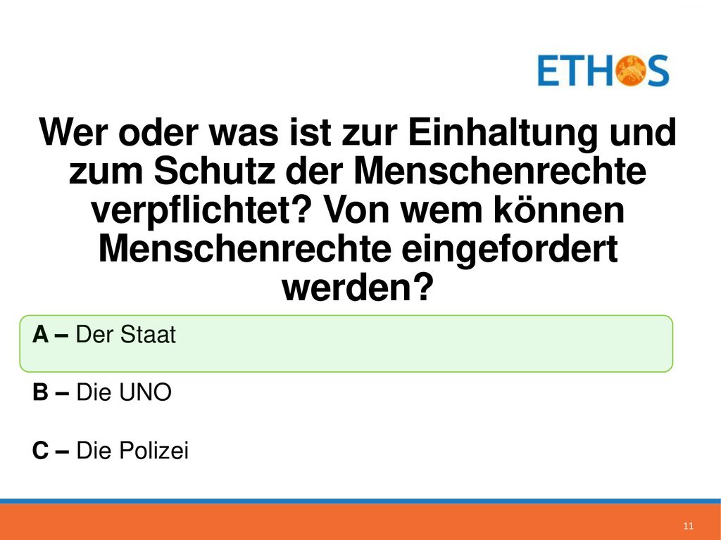 Wer oder was ist zur Einhaltung und zum Schutz der Menschenrechte verpflichtet Von wem können Menschenrechte eingefordert werden