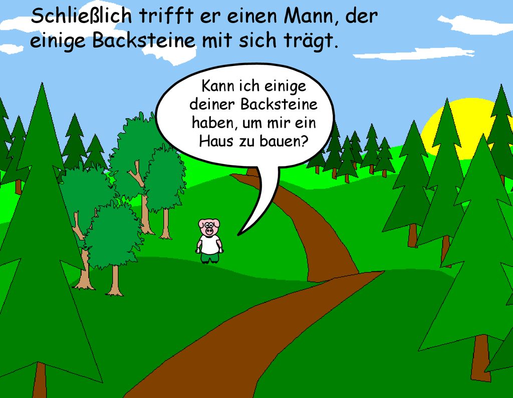 Kann ich einige deiner Backsteine haben, um mir ein Haus zu bauen