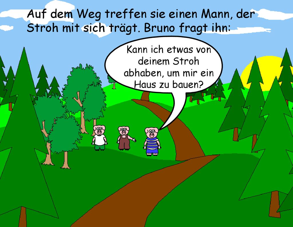 Kann ich etwas von deinem Stroh abhaben, um mir ein Haus zu bauen