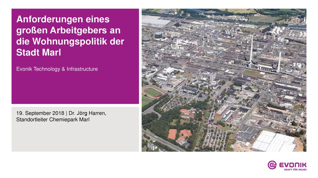 19. September 2018 | Dr. Jörg Harren, Standortleiter Chemiepark Marl